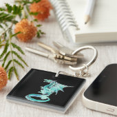 Sky Blue Dragon Schlüsselanhänger (Vorderseite rechts)