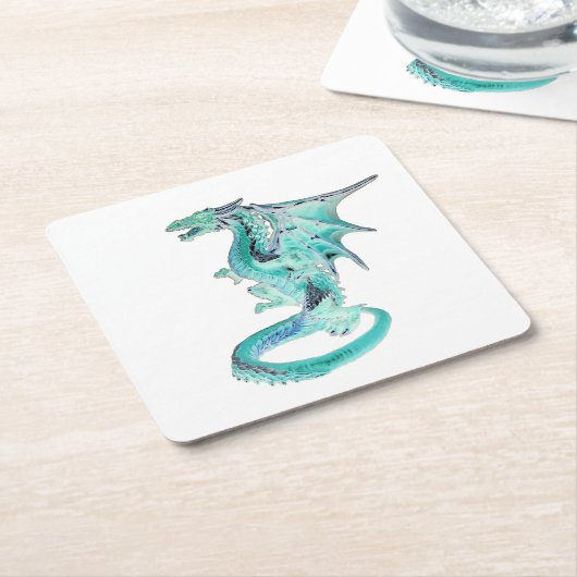 Sky Blue Dragon Untersetzer (angewinkelt)