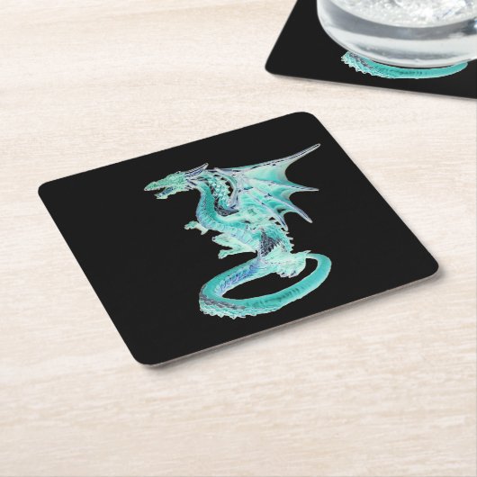 Sky Blue Dragon Untersetzer (angewinkelt)