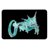 Sky Blue Dragon Vertikal Flexible Foto Magnet (Horizontal)