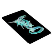 Sky Blue Dragon Vertikal Flexible Foto Magnet (Rechte Seite)
