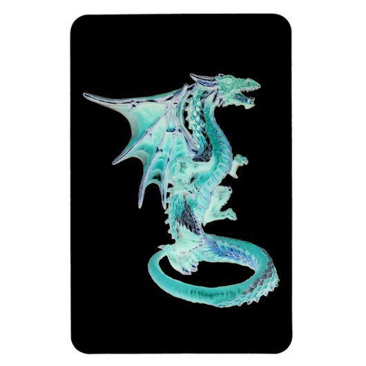 Sky Blue Dragon Vertikal Flexible Foto Magnet (Vertikal)