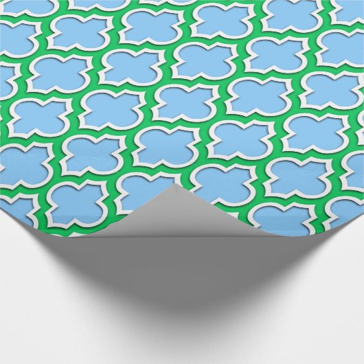 Sky Blue Emerald Green Whx XL Marokkaner #4DS Geschenkpapier (Ecke)