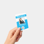 Sky Blue Employee Foto ID Abzeichen Ausweis (Handheld)