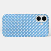 Sky blue, enamel look, studded grid Case-Mate iPhone hülle (Rückseite (Horizontal))