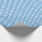 Sky blue, enamel look, studded grid geschenkpapier (Ecke)