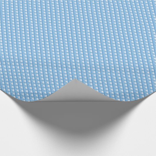 Sky blue, enamel look, studded grid geschenkpapier (Ecke)