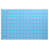 Sky Blue Fabric mit rosa Blume Stoff (Yard (91,4 cm))