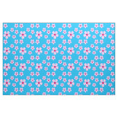 Sky Blue Fabric mit rosa Blume Stoff (Fat Quarter (45,7 x 55,9 cm))
