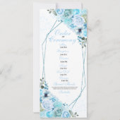 Sky Blue Floral Quinceanera Programm (Rückseite)