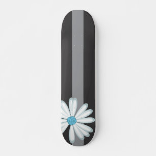 Sky Blue Floral Racing Tribal Daisy Tattoo Muster Skateboard