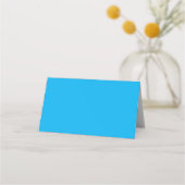 Sky Blue Floral Wedding Folded Place Card Platzkarte (Rückseite)