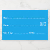 Sky Blue Food Labels für Zuhause und Küche Lebensmitteletikett (Einzelnes Label)
