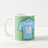 Sky Blue Football Fan Shirt Kaffeetasse (Links)