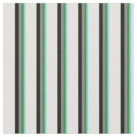 Sky Blue, Forest Green, Grau, Black & Light Cyan Stoff (Nahaufnahme)