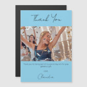 Sky blue Foto danke Magnetkarte (Vorne/Hinten)