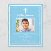 Sky Blue Foto First Holy Community Einladung (Vorderseite)