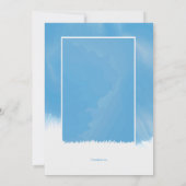 Sky Blue Frame Abschluss Einladung (Rückseite)