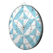 Sky Blue Geometric Deko Cube Pattern Dartscheibe (Vorderseite rechts)