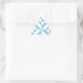 Sky Blue Geometric Deko Cube Pattern Dreieckiger Aufkleber (Tasche)