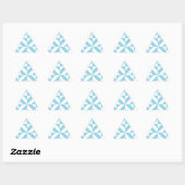Sky Blue Geometric Deko Cube Pattern Dreieckiger Aufkleber (Blatt)