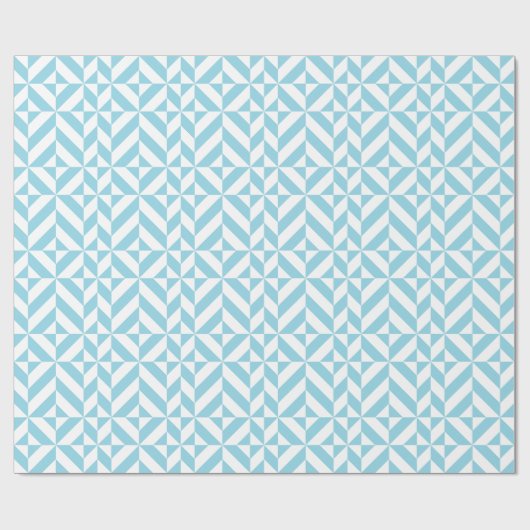 Sky Blue Geometric Deko Cube Pattern Geschenkpapier (Flach)