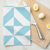 Sky Blue Geometric Deko Cube Pattern Handtuch (Viertel Falte)