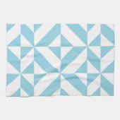 Sky Blue Geometric Deko Cube Pattern Handtuch (Horizontal)