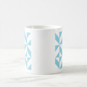 Sky Blue Geometric Deko Cube Pattern Kaffeetasse (Mittel)