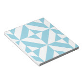 Sky Blue Geometric Deko Cube Pattern Notizblock (angewinkelt)