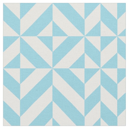Sky Blue Geometric Deko Cube Pattern Stoff (Nahaufnahme)