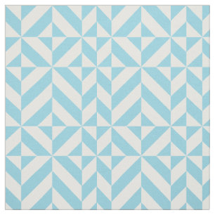 Sky Blue Geometric Deko Cube Pattern Stoff