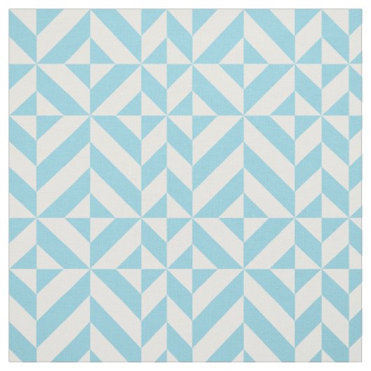 Sky Blue Geometric Deko Cube Pattern Stoff (Muster)
