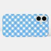 Sky Blue Gingham Case-Mate iPhone Hülle (Rückseite (Horizontal))
