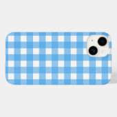Sky Blue Gingham Case-Mate iPhone Hülle (Rückseite (Horizontal))