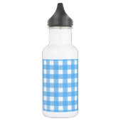 Sky Blue Gingham Edelstahlflasche (Links)