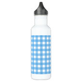 Sky Blue Gingham Edelstahlflasche (Links)