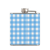 Sky Blue Gingham Flachmann (Rückseite)