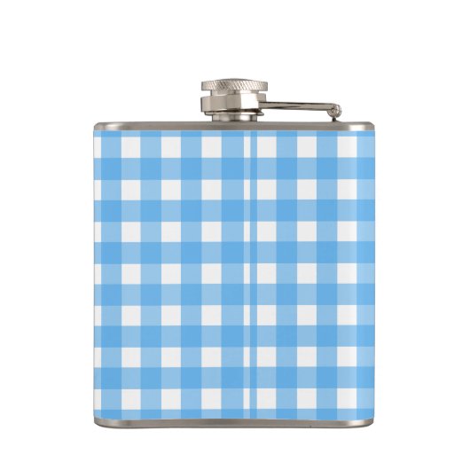 Sky Blue Gingham Flachmann (Rückseite)