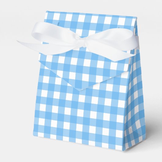 Sky Blue Gingham Geschenkschachtel (Vorderseite)