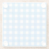 Sky Blue Gingham Glasuntersetzer (Rückseite)