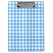 Sky Blue Gingham Klemmbrett (Vorderseite)