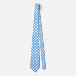 Sky Blue Gingham Krawatte