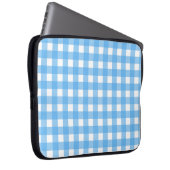 Sky Blue Gingham Laptopschutzhülle (Vorne Rechts)