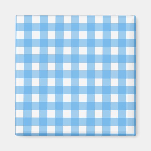Sky Blue Gingham Magnet (Vorne)