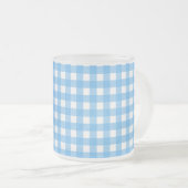Sky Blue Gingham Mattglastasse (VorderseiteRechts)