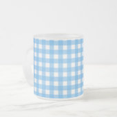 Sky Blue Gingham Mattglastasse (Vorderseite Links)