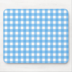Sky Blue Gingham Mousepad