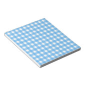 Sky Blue Gingham Notizblock (angewinkelt)