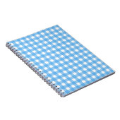 Sky Blue Gingham Notizblock (Rechte Seite)